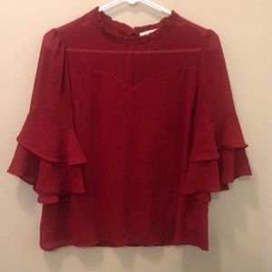 Ruffle sleeved blouse